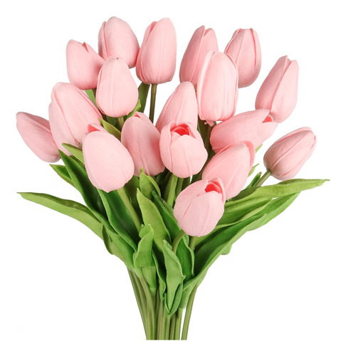 Flores Artificiales Tulipanes 20 Pzas Tulipanes Falsos Rosas