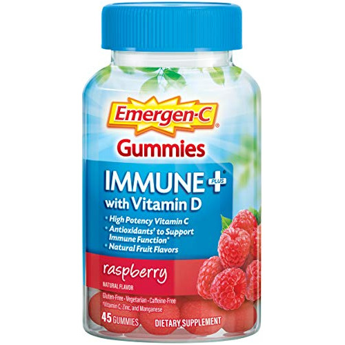 Gomas Emergentes Inmunes Más Vitamina D, Frambuesa, 1ypby