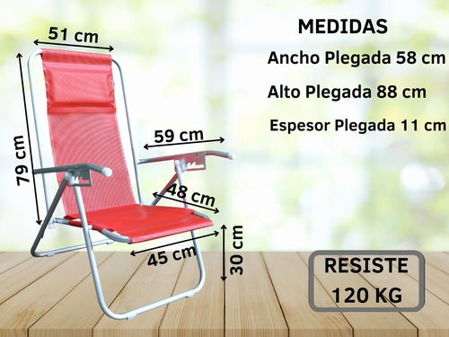 Imagen 3 de 9 de Reposera Aluminio 5 Pos. Coversol Kit X2- Disentino®