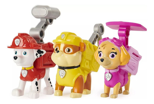 Paw Patrol Action Set X3 Unid Skye And Rubble Marshall