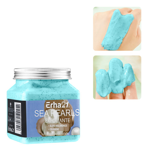 Exfoliante Corporal Diler De 350ml Fórmula Con Colágeno Y Ácido Hialurónico Para Piel Suave Limpia Y Revitalizada De Uso Diario O Semanal Aroma Perlas Marinas