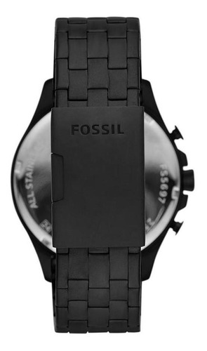 Relógio Masculino Fossil Fs5697/1pn 46mm Aço Preto