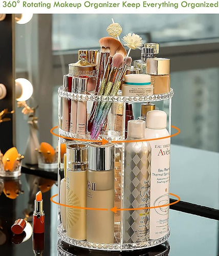 Organizador De Maquillajes Acrílico Organizador Giratorio