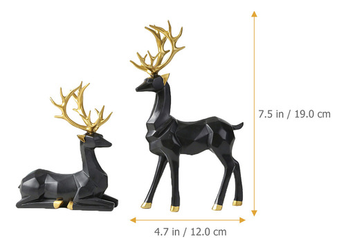 Nuevo Adornos De Origami Con Forma De Alces, 2 Unidades