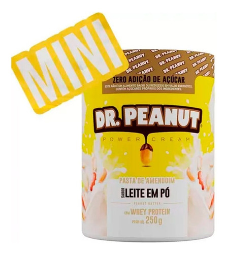 Pasta De Amendoim Com Whey Isolado Dr Peanut Pote 250g Sabor Sabor Leite Em P