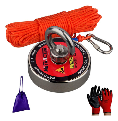 Mutuactor Kit De Iman De Pesca 400lb Super Fuerte Neodimio 