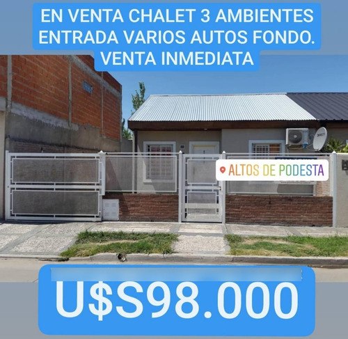 En Venta En Altos De Podesta; Hermoso Chalet Con Terreno De 3 Ambientes Cochera Para Dos Autos. Venta Inmediata!!!! F: 8503