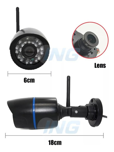 Camara Seguridad Inalambrica Wifi Ip Hd Led Nocturna