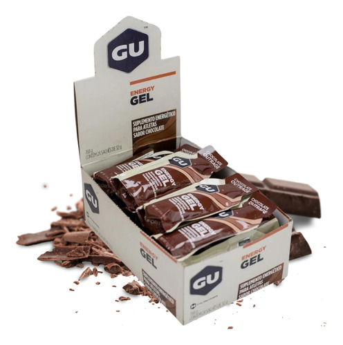 Gu Energy Gel Repositor Atleta Carbo Sabor Chocolate 10un