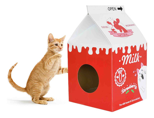 Rascador Ke Woow Premium P Gato, Tipo Cartón Leche Colors LG Color Rojo