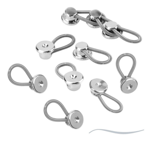 Like Tie Kit 10 Extensor Colarinho De Camisa Metal Inox Cor Prateado