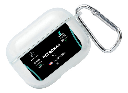 Funda Para AirPods Mercedes Petronas F1 Personalizada Nombre