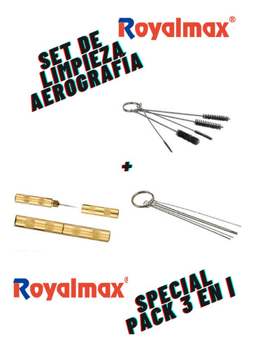 Special Pack De Limpieza Para Aerógrafos - Royalmax 3 En 1 