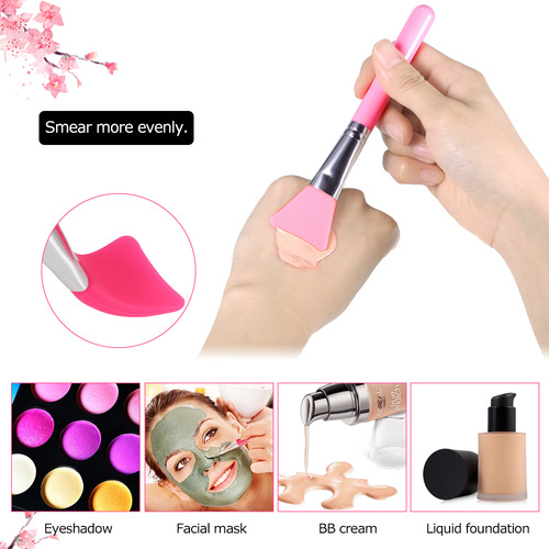 Set De Maquillaje De Silicona, 6 Unidades, Cepillos Para Mas