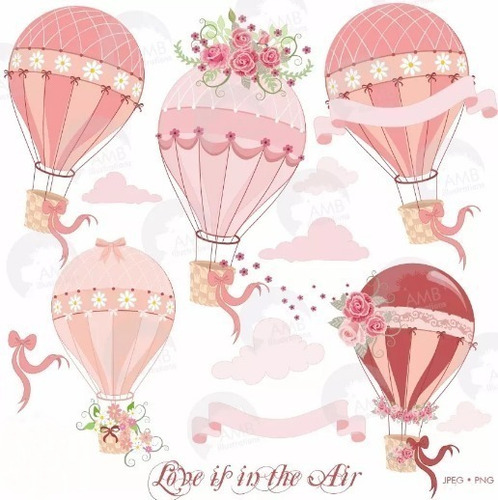 Kits Globo Aeroestatico Shabby Chic Para Imprimir