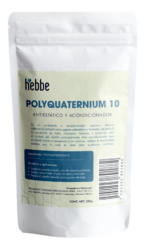 Polyquaternium 10 (polvo) Antiestático, Acondicionador 250 G
