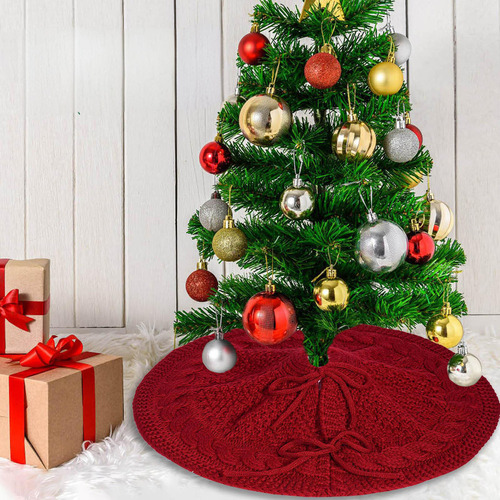 Faldón De Árbol De Navidad De Punto