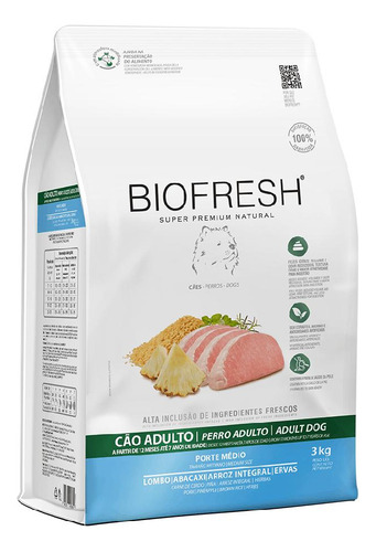 Ração Biofresh Cães Lombo E Abacaxi 3kg