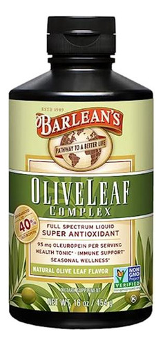 Barlean's Organic Oils Olive Leaf Complex Immune Support Liq