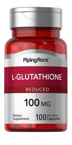 L- Glutathione 100 Mg X100 Cápsulas - Piping Rock Sabor Neutro