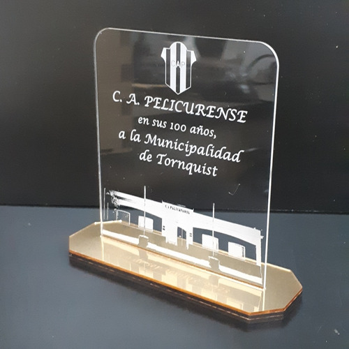 Trofeo De Acrílico Y Madera De 20cm X 5 Unidades