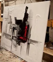 Comprar Cuadro Abstracto Pintado A Mano Moderno. Texturas Acrílicas