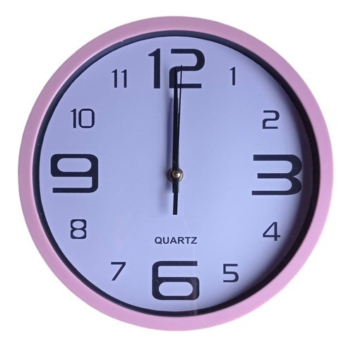 Reloj De Pared Quartz Moderno 25 Cm Varios Colores 