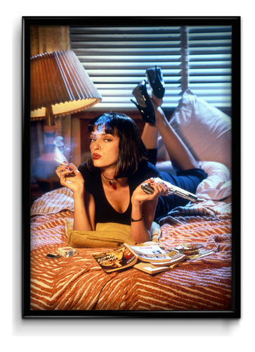 Cuadro Mia Wallace Pulp Fiction 30x40 (marco+lámina+vidrio)