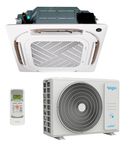 Arcond Cassete Inverter Eco Elgin R32 30000 Quente/frio 220v Cor Branca