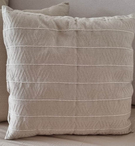 Funda Almohadones Ratier 45x45 Nordicos Natural Bordado