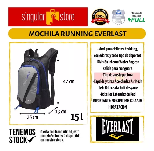 Mochila Everlast Running Trekking Ciclismo 21375