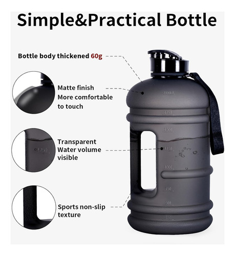 Botella Agua 2 Litros Gimnasio Crossfit Tomar Más Agua