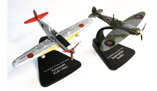 Miniatura Diecast 1/72, Set Rivales, Seafire Vs Ki61, 1945