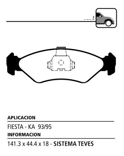 Juego Pastillas De Freno Delans Litton P/ Ford Ka 1993-1995