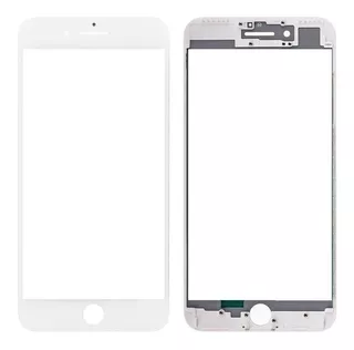 Vidrio Glass + Oca + Marco Compatible Con iPhone 8 Blanco