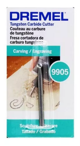 Fresa de Carburo Tungsteno Dremel 9905, 1/8 3.2mm Punta Esferica Abrasivo  para tallar y