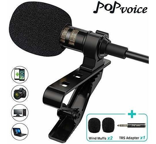 Voz Pop Microfono De Solapa Profesional Lavalier Microfono D