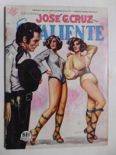 El Valiente, Nro. 600 Comic Original De José G. Cruz, Mexico