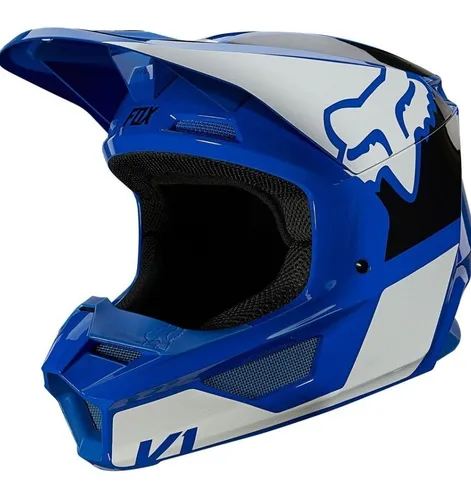 Casco V1 Revn Ni o V1 Azul Moto Atv Motocross Mx Fox Juri
