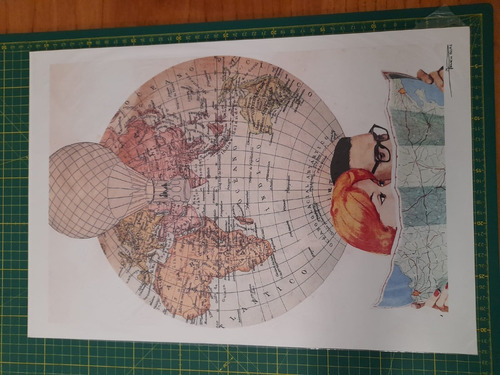 Láminas Collage Original Ignacio Rivas 32 X 46cm