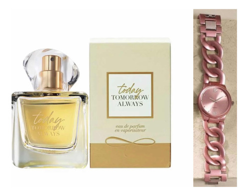 Pack Perfume Today + Reloj Candy Rosa Avon