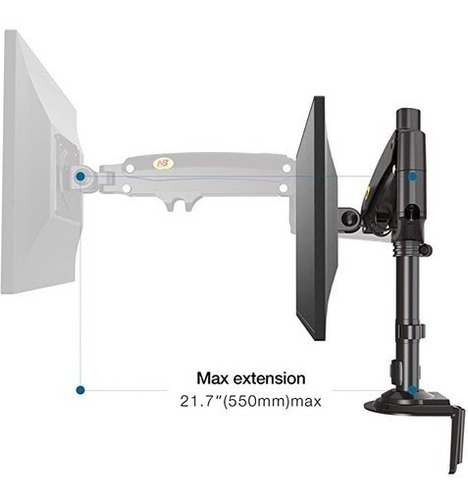 Imagen 4 de 6 de Soporte Ergonomico Monitor Grande A Escritorio North Bayou