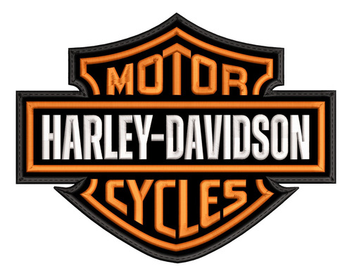 Espaldera Bordada Harley Davidson Blacklabeldesigns