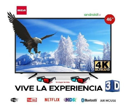 Imagen 3 de 4 de Televisor Tv Smart Rca 46'' 4k, 3d,lentes Control De Voz,led