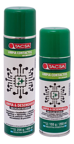 Limpia Contactos En Aerosol Tacsa 250ml Pack X 12 U