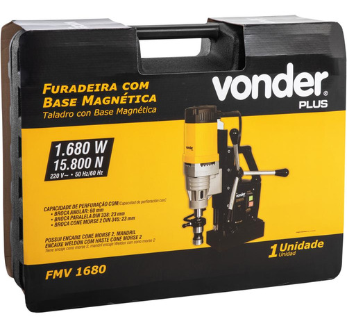 Furadeira Com Base Magnética Fmv1680 - Vonder Plus