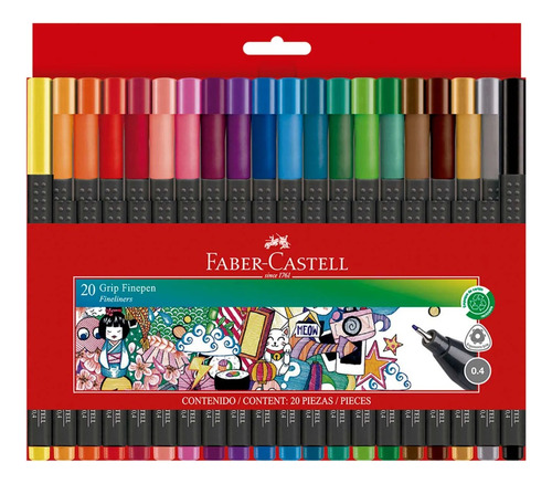 Rotuladores Faber-castell Extra Finos Con 20 Piezas