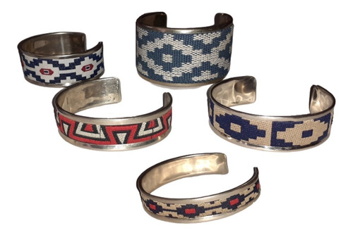 Pulsera De Alpaca Y Guardapampa Gruesa 4cm X10u Surtidas