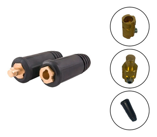 Conector Engate Rapido Cabo Solda Macho +  Fêmea Painel 13mm