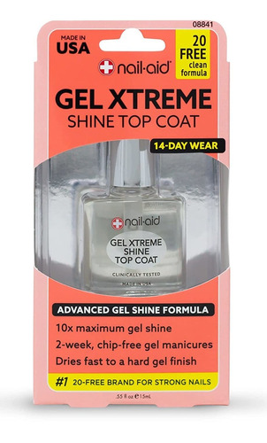 Nail-aid Gel Xtreme Shine Top Coat, Transparente, 0.55 Onzas